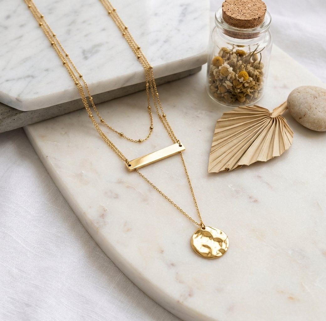 Catenine: Collier Multirang en Acier Inoxydable – Nuovo e nell'imballaggio originale da Boudry venduto da chl_w5qz