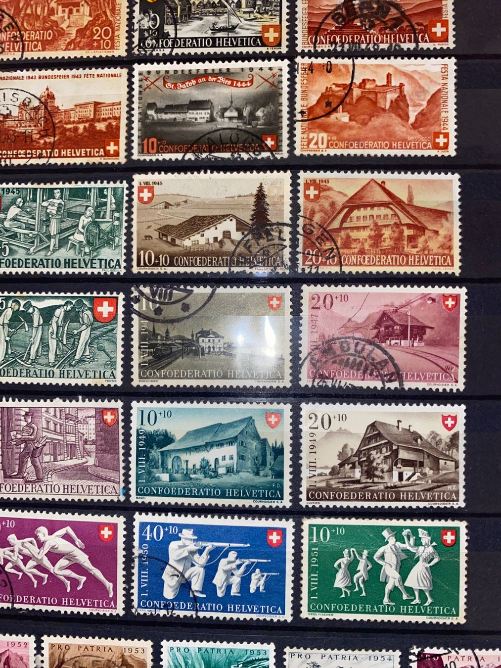 Tutti i francobolli: Schweizer Briefmarken  ,Pro patria, – Usato da matten b. interlaken venduto da jfran17 4