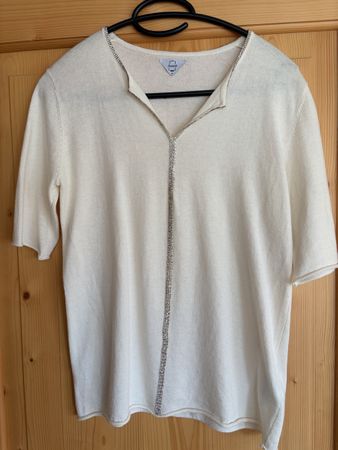 Damen Strickoberteil weiss mit Strass Grösse S neuwertig