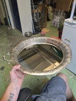Tablett Spiegel mit Griffen oval 55 cm (D1)