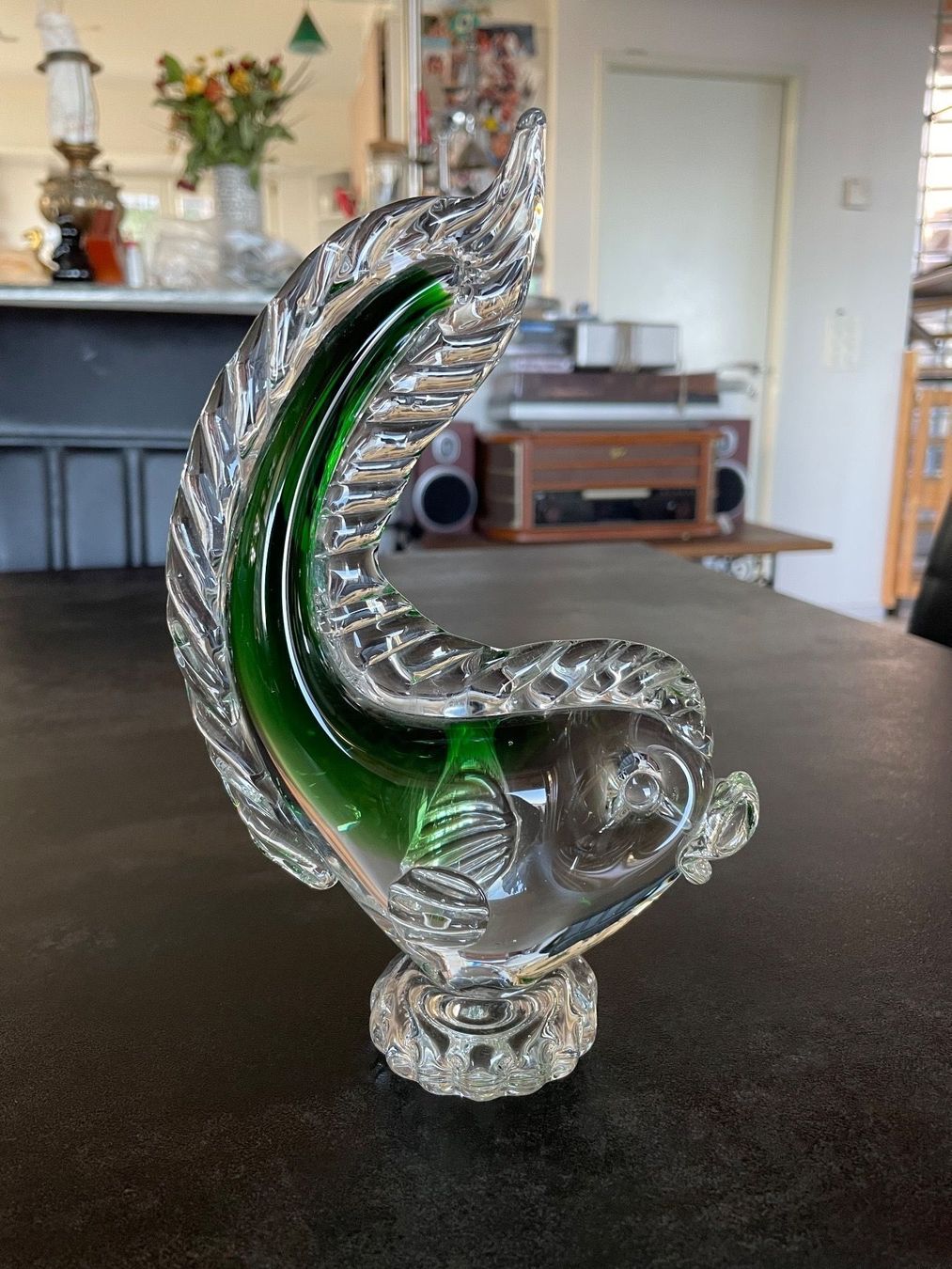 Murano Statuette: Poisson Vert Vintage en Verre de Murano – Usato da Vallamand venduto da Bricbracbroc82 1