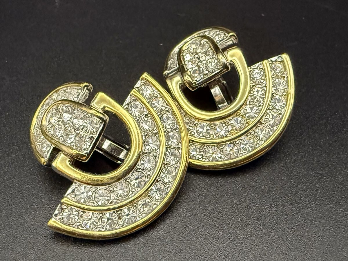 Ohrringe & -stecker: Vintage-Ohrringe Cabouchon Paris - Goldfarben – Gebraucht aus Lamone von LaCantinaMagica 2