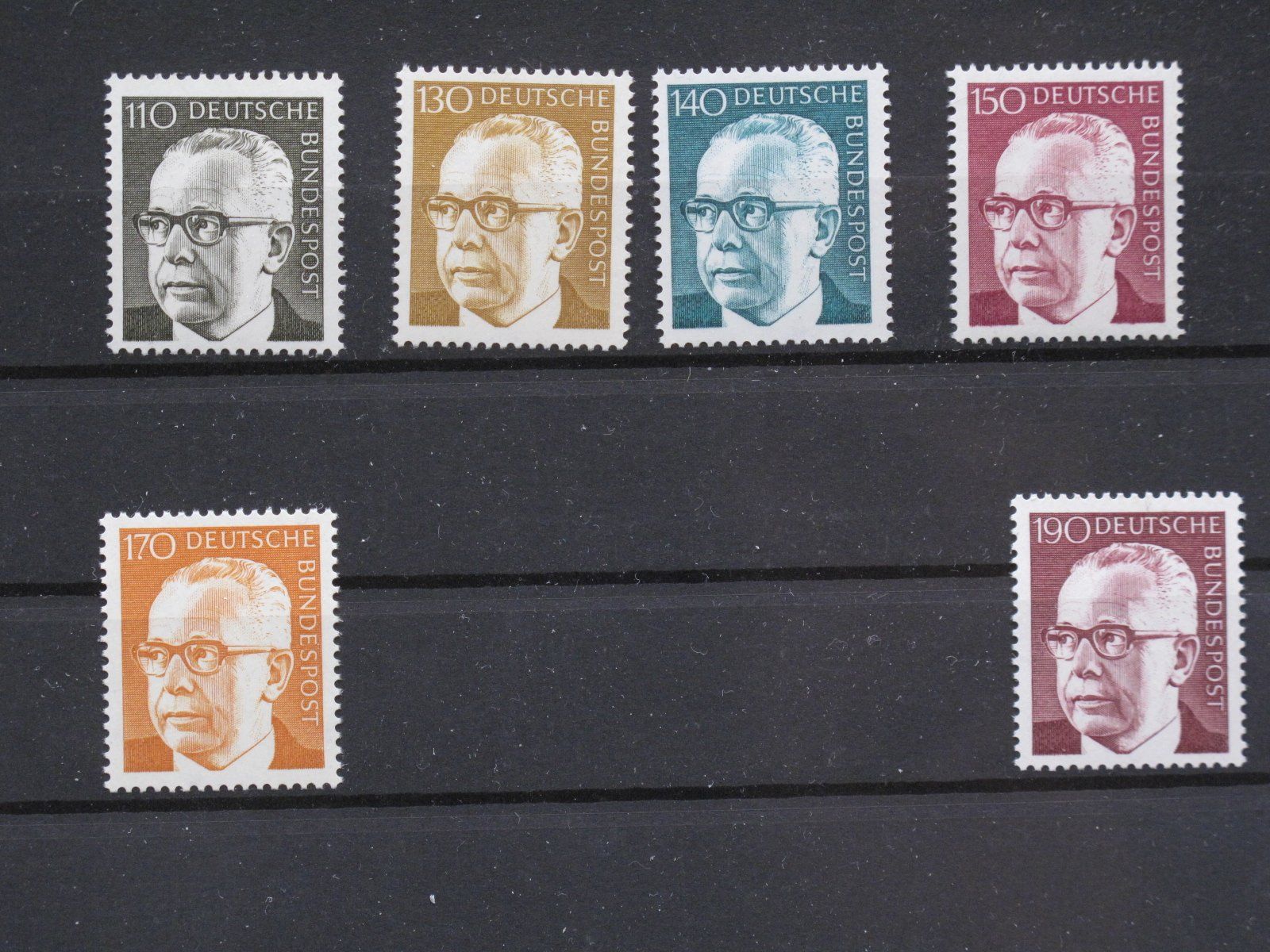 Alle Briefmarken: BRD 1972 Bundespresident Heinemann III ** – Gebraucht aus Wil SG von fva01