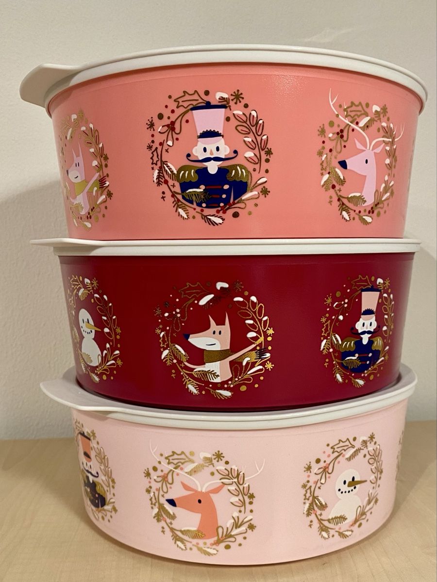 Ciotole: Tupperware Schüssel Set Weihnachten – Nuovo e nell'imballaggio originale da Worben venduto da Teddy112