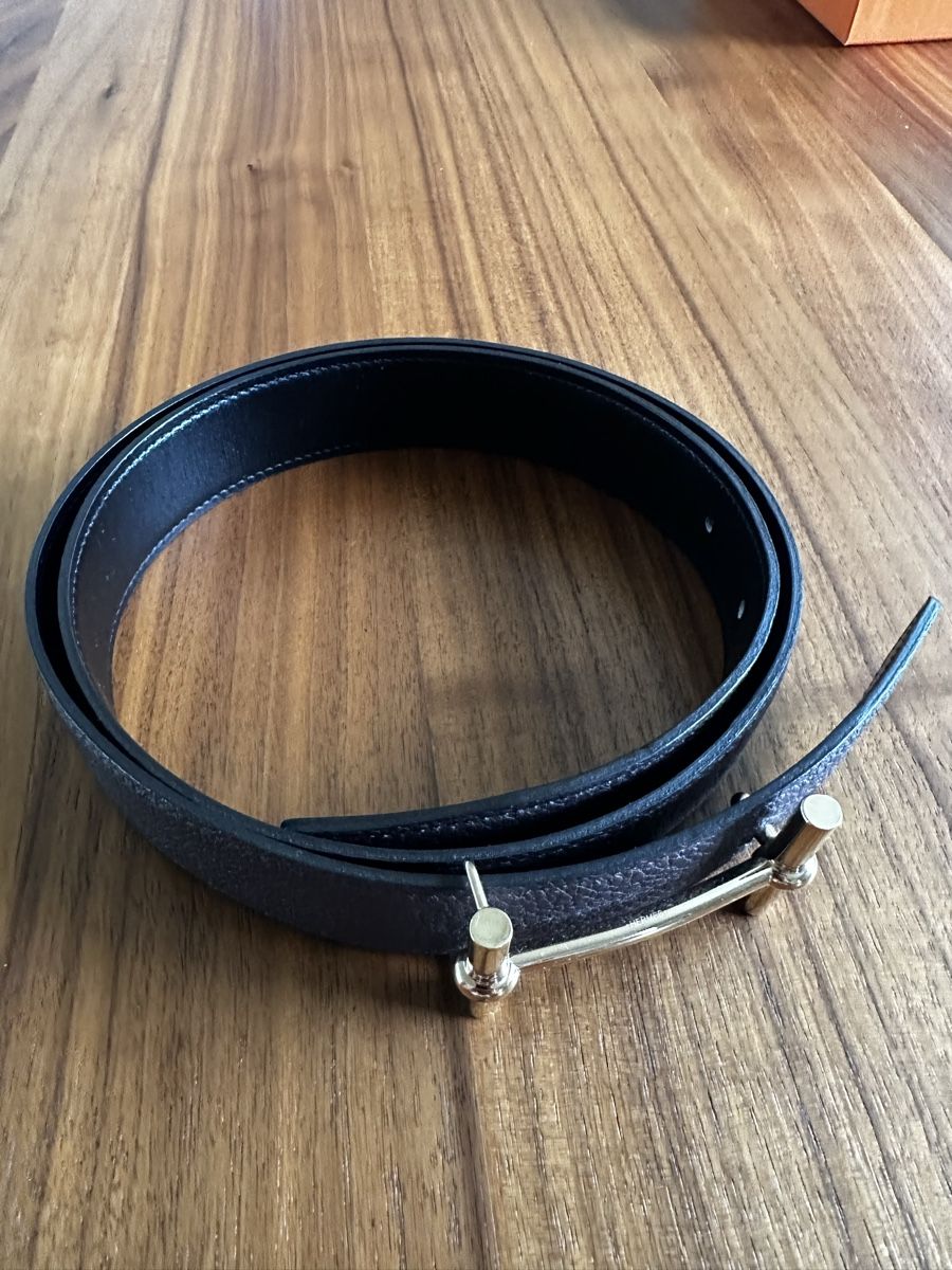 Hermès Cinture: Hermes Gürtel Leather Gold Buckle Size 85 – Nuovo (secondo la descrizione) da Riedern venduto da Fadrinski 2