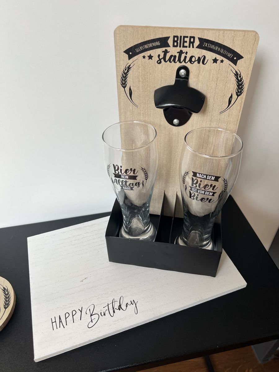Tutte le decorazioni: Bier-Station mit Gläser und Bierdeckel, Geschenkidee! – Usato da Widnau venduto da mir_785n 7