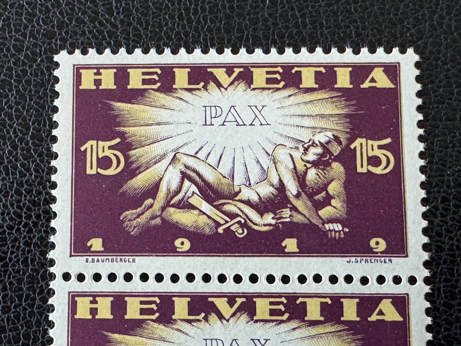 Alle Briefmarken: Freidensmarken 1919, 145.3.01, postfrisch – Neu (gemäss Beschreibung) aus Stallikon von HILDECH1 2