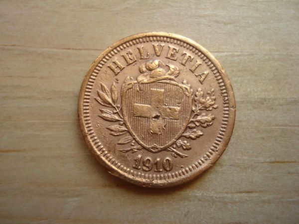 Tutti le monete: (A8)  1 Rappen 1910 – Usato da Erlach venduto da Net-Coins