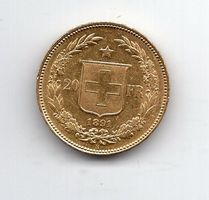 (2071) CH, 20 Franken, 1891, Helvetia, stgl