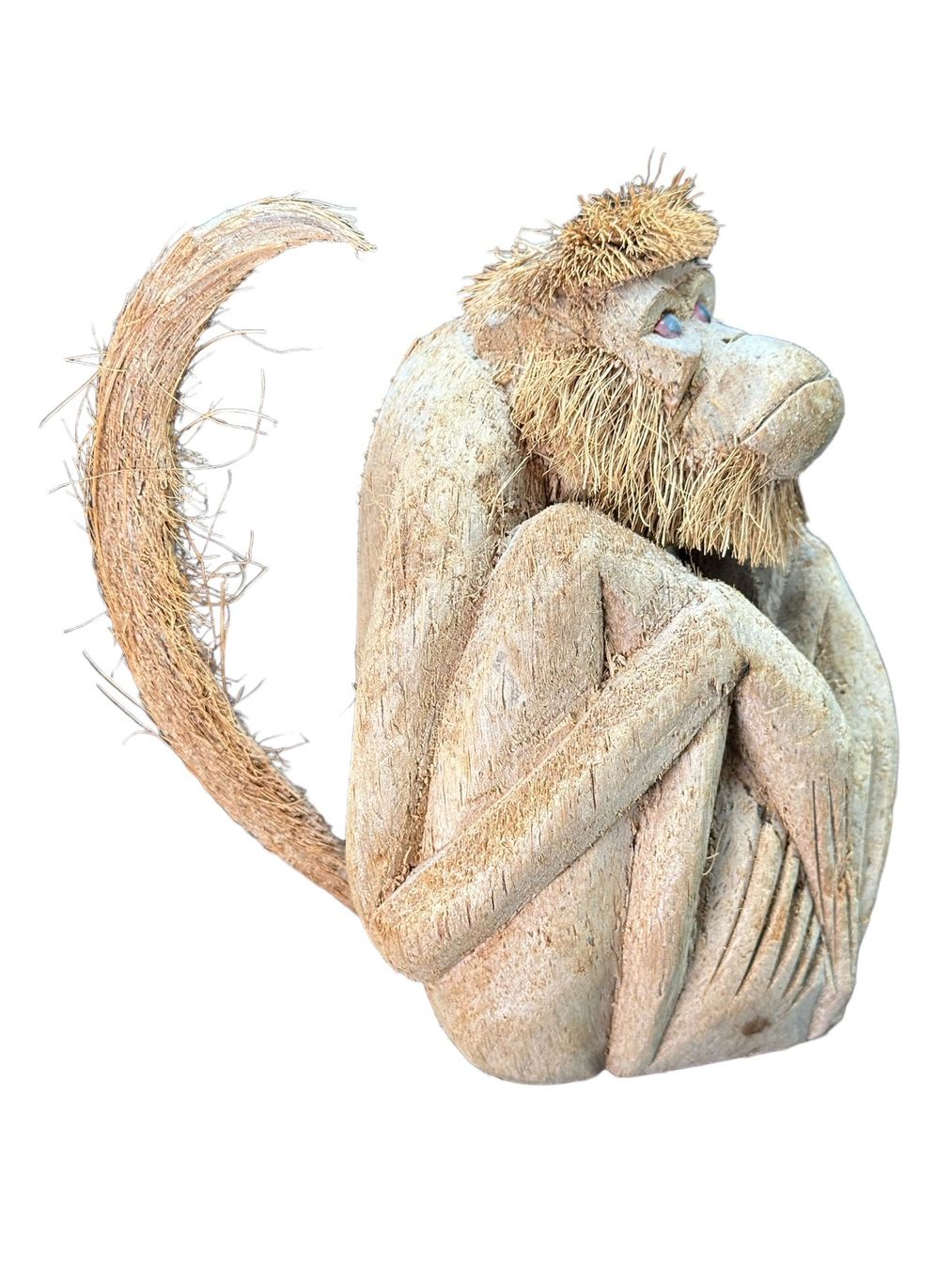 Sculture & Statue: Singe en coque de noix de coco de Ceylan sculpté à la main – Usato da Morges venduto da magicle 3