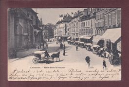 LAUSANNE - Place St. François - Nombreux Attelages