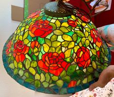 Exklusive handgefertigte Tiffany-Lampe – Ø 62 cm - Unikat