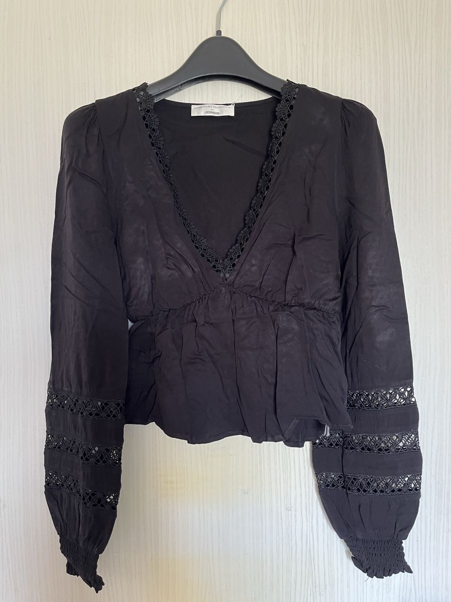 Guido Maria Kretschmer Camicette: schwarze Bluse Gr.34 – Usato da St. Gallen venduto da andreav.