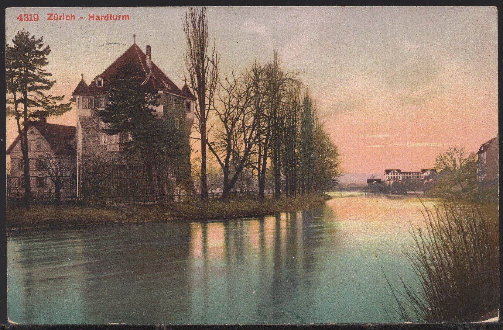 Ansichtskarten: Zürich Hardturm  1909 – Gebraucht aus Aarau von kufi44