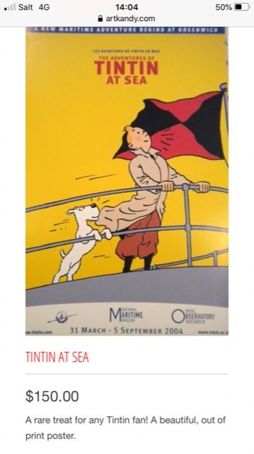 Foto & Immagini: Affiche Tintin at Sea - Hergé – Usato da Givrins venduto da Nicolux01 4