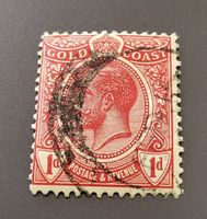 Goldküste 1913 alte briefmarke