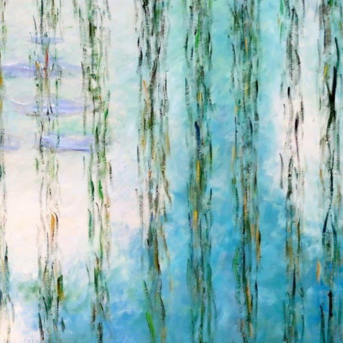 Riproduzioni & Creazioni: Claude Monet - Seerosen & Weiden mintgrü – Nuovo (secondo la descrizione) da Larnaca venduto da KunstDepot24 3