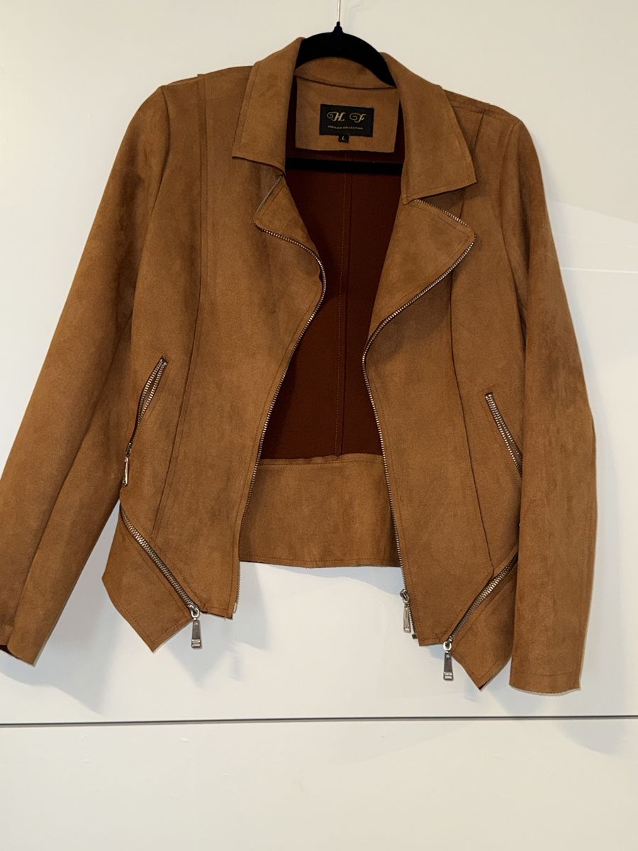 Giacche: BRAUNE KUNSTLEDERJACKE – Usato da Schlieren venduto da kle_dis