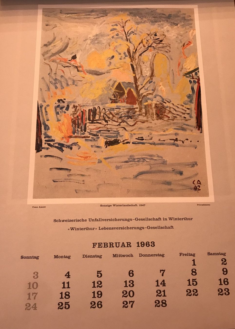 Calendari: Kalender Winterthur Versicherungen – Usato da Altstätten SG venduto da Nik2009 9