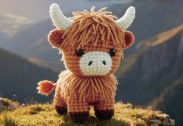 Häkelset Amigurumi für Anfänger- niedliche Highland-Kuh-