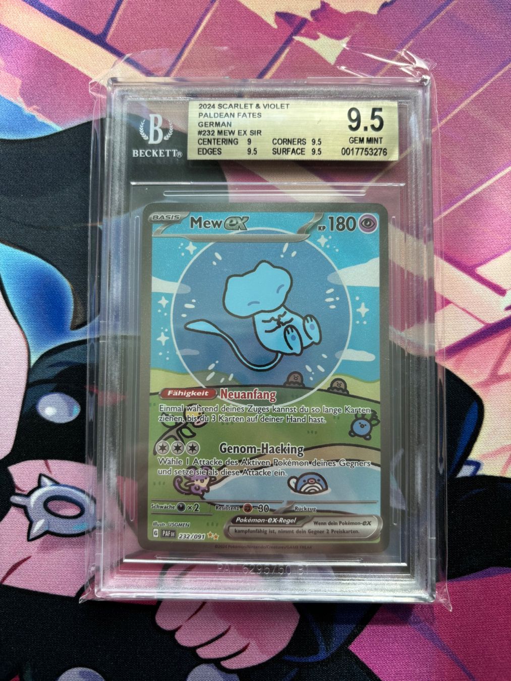 POKEMON Bubble Mew EX SAR in DE (PAF 232) Beckett 9.5 (Neu (gemäss