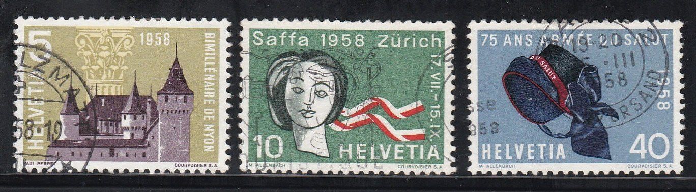 Tutti i francobolli: Timbres suisses 1958 – Usato da Dizy venduto da all_9l2s