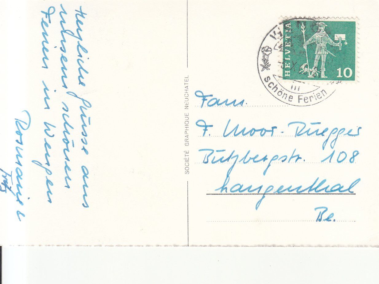 Cartoline postali: Wengen 1960 – Usato da Bürglen TG venduto da StampGraf 1