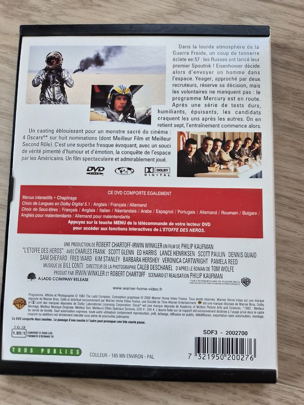 Tutti i DVDs: DVD L'étoffe des héros  – Usato da La Joux FR venduto da car_ck96 2