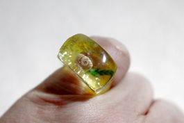 Vintage Space-Age - Ring mit Muschel, Seestern, Seeigel, usw