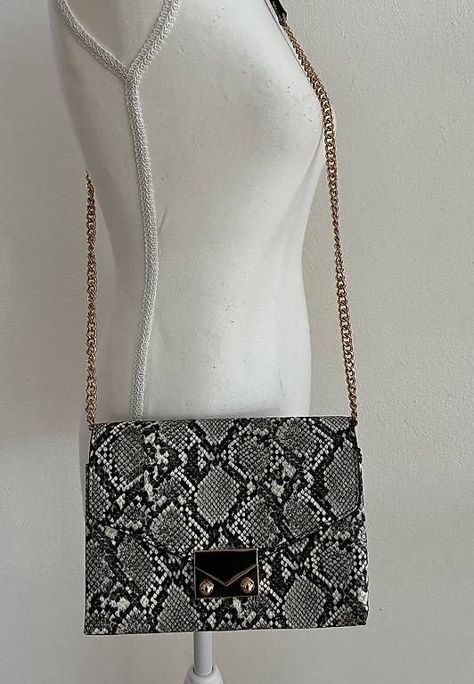 Borse da donna: Tasche gold/grau mit Schlangenmuster – Usato da Volketswil venduto da oli_l2zq