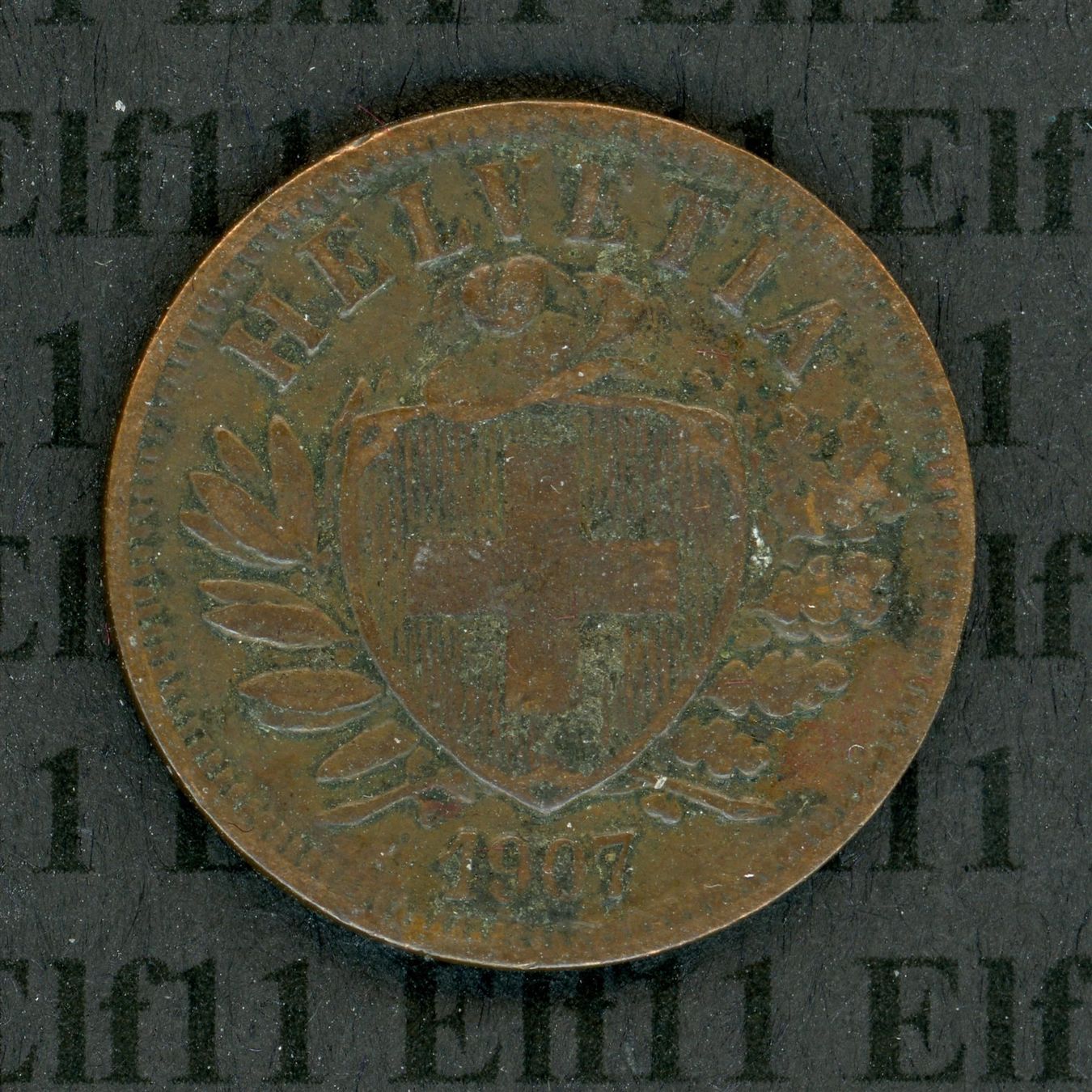 Tutti le monete: CHF___0.02 1907 ss 2 Rappen – Usato da Widnau venduto da Elf11