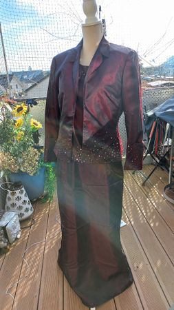 Festliches Abendkleid, 3teilig, Gr. 40/42