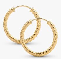 Gedrehte Creolen aus 9K Gold