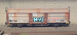 WAGON TBES, DB, MARKLIN, PATINE + GRAFFITIS