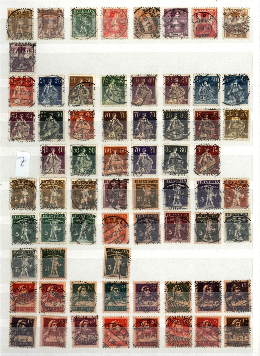 Tutti i francobolli: CH Sammlung ab 101 auf 2 Seiten (Q481) – Usato da Seuzach venduto da Harri19
