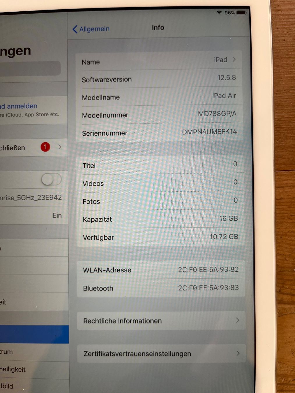 Apple Tablettes PC: iPad Air 1. Generation – D'occasion à Embrach par Toobie 2