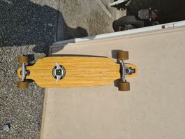 Longboard aus Bambus – Drop Through – guter Zustand