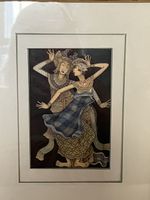 Superbe Gouache Balinaise (École de Batuan) Années 70-90