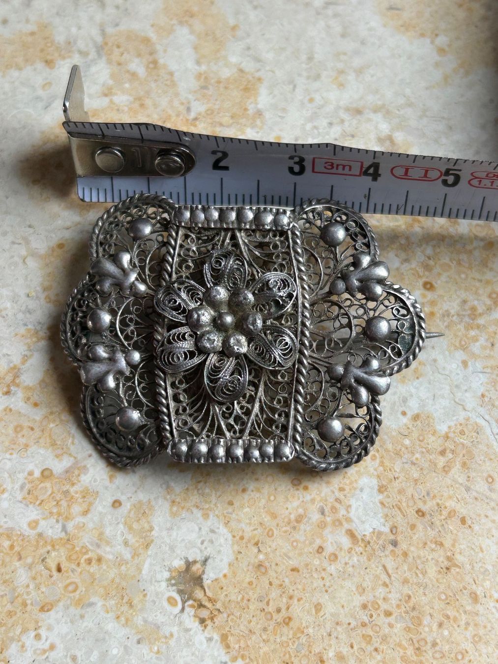 Spille & Fermagli: Antike Brosche - Trachtenschmuck BLUMENBROSCHE – Usato da Dittingen venduto da Bijoubelle 1