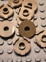 Lego 10x Rundfliesen dunkel tan (15535)