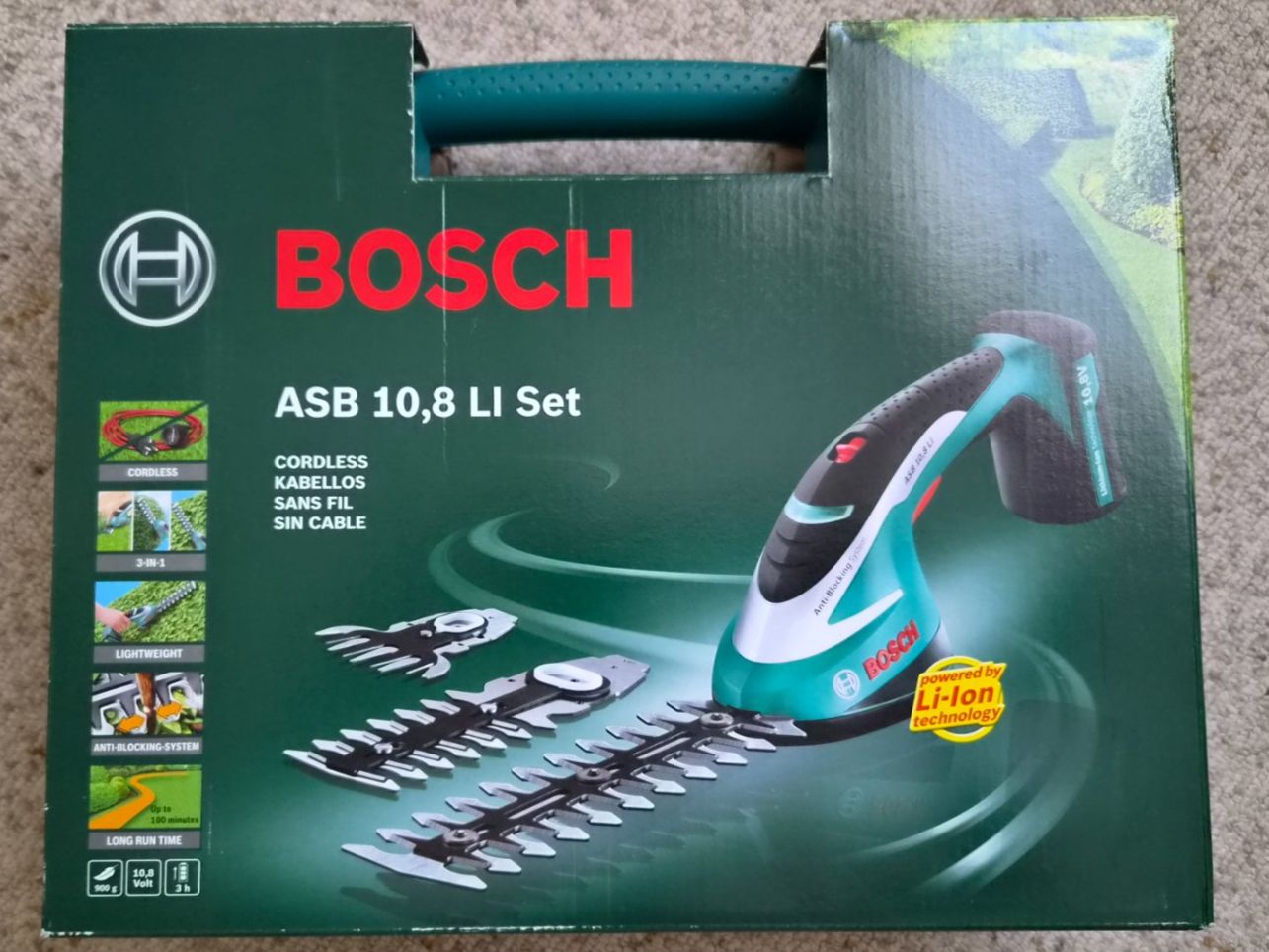 Bosch Tutti gli attrezzi: BOSCH ASB 10,8 LI Set Akku-Strauchschere, Grasschere – Usato da Eschenbach SG venduto da floeckli444