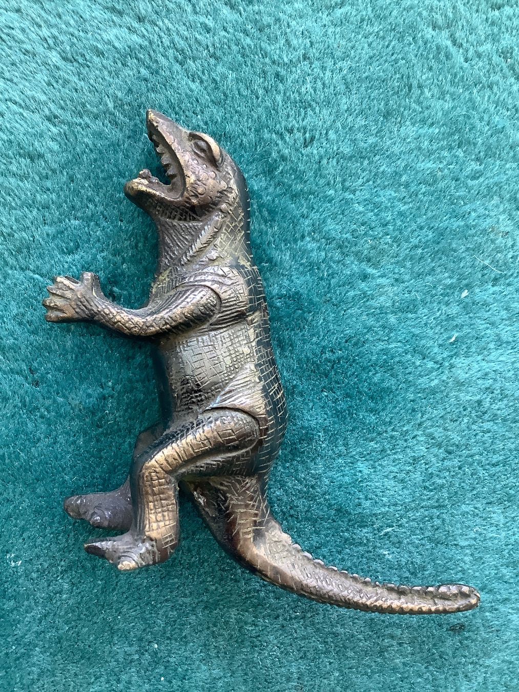 Statuette: Echse Dinosaurier aus Metall – Nuovo (secondo la descrizione) da Zürich venduto da Verde21