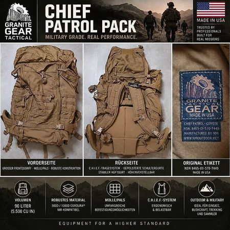 Granite Gear Tactical CHIEF Patrol Pack
