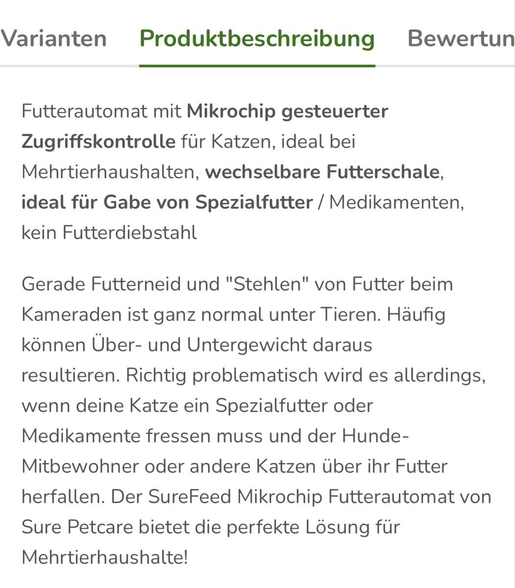 Sure Petcare Mangimi: Sure Feed Futterautomat mit ersatz Schalen – Nuovo (secondo la descrizione) da Lüchingen venduto da Zarah76 1