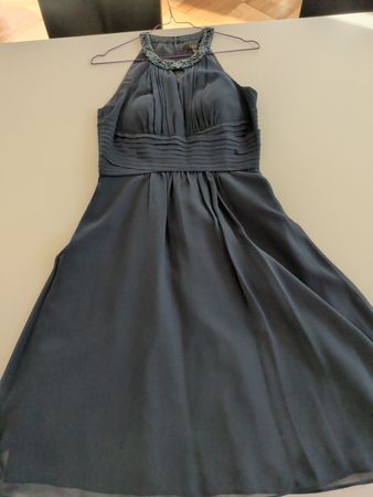 1.2.3 Paris Kleid, Grösse 34, Dunkelblau, Elegant!
