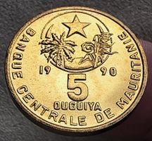 MAURETANIEN 5 OUGUIYA 1410/1990 UNZ.