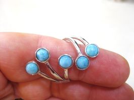 XXL HIMMELBLAUER LARIMARRING, S.925° G.17 MP