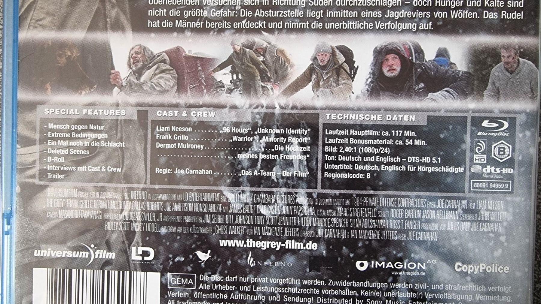 Tutti i DVDs: Blu Ray - The Grey / Liam Neeson – Usato da Oetwil am See venduto da fineli2 1