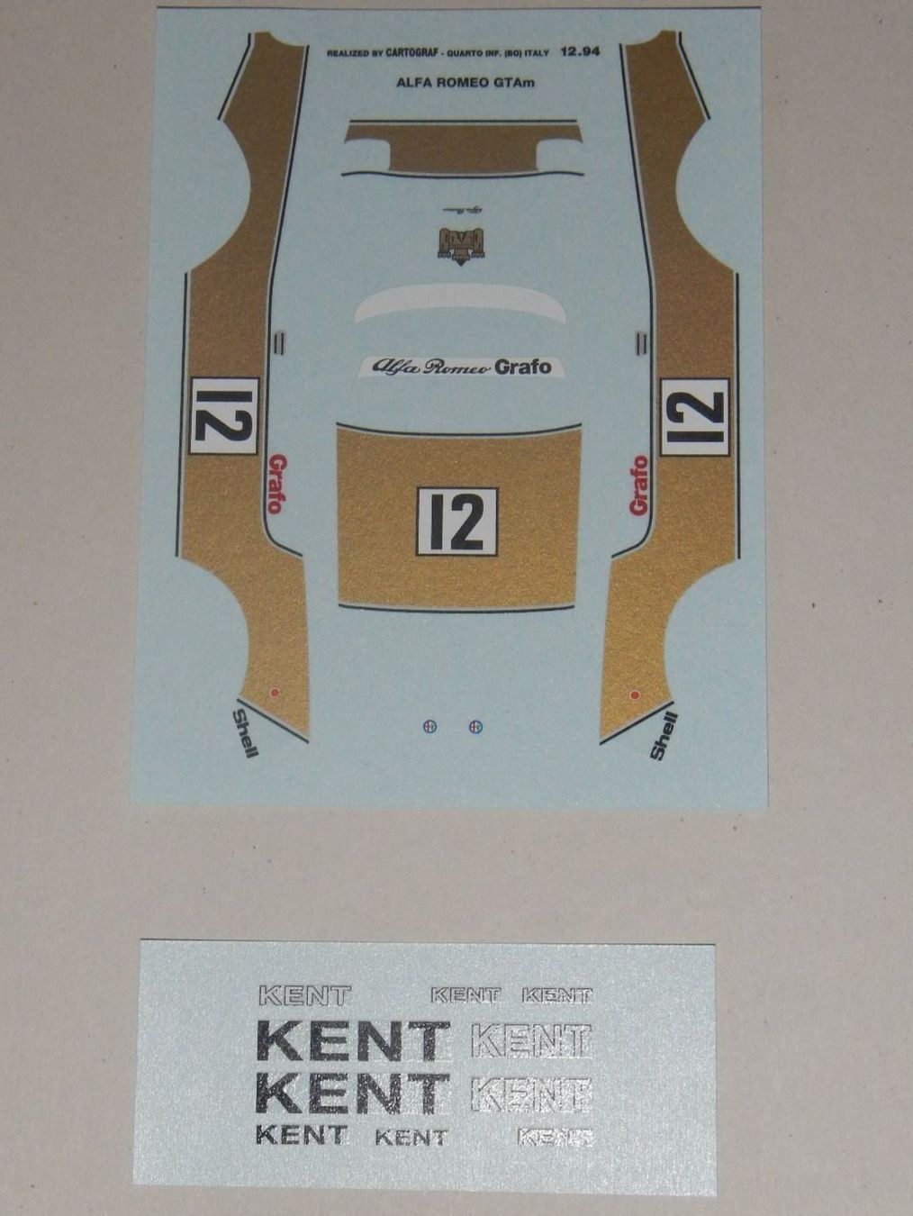 Sticker: Decasl 1/43 Alfa GTA  "Kent" – Nuovo e nell'imballaggio originale da Lodrino venduto da gtv79