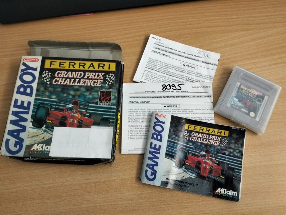 Jeu Game Boy Ferrari Grand Prix Challenge - Cartouche Seule - Très Bon état